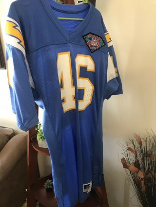 Chargers Authentic Game Jersey Size 50 Russell Proline 75th Vtg