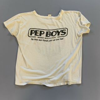 Vintage 70s Pep Boys Tee Shirt Single Stitch Made In USA 80s L M S Automotive 3