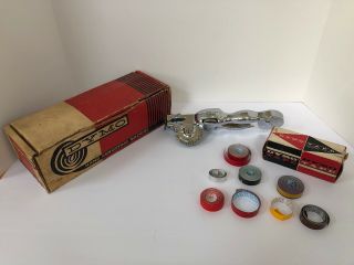 Vintage Dymo Chrome Tapewriter Midgie Label Maker Hand Embossing Tool