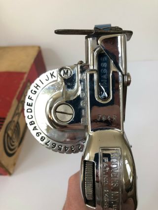 Vintage DYMO CHROME TAPEWRITER Midgie Label Maker Hand Embossing Tool 4