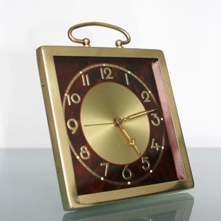 German Vintage Alarm Clock Mantel Bradley Time Corp.  Top Bakelite Desk