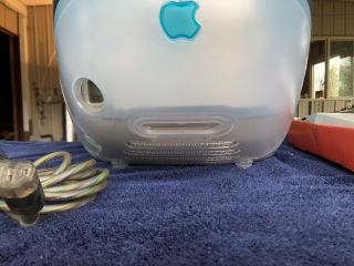 Vintage Apple iMac G3 1999 Blueberry Blue Mac OS X Complete System GREAT 7