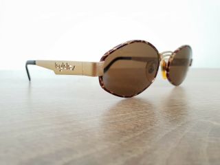 Vintage Byblos B599 - S 3060 Oval Metal Sunglasses Made In Italy Glass Lenses