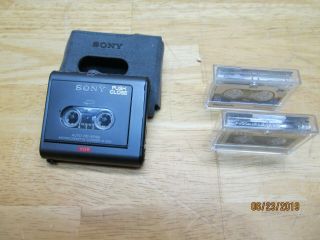 Vintage Sony M - 909 Microcassette Recorder In W/case & Tapes