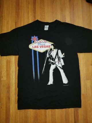 Rare 2001 Viva Las Vegas Elvis Presley Shirt Travis Scott Size:l Vintage