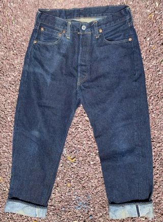 Levis Lvc 501xx Dark Indigo Big E Jeans Denim W31 L34 31 X 34 Redline