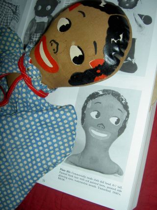 Sweet 1940s Vintage African American,  Black Doll Laundry Bag Or Lingerie Holder
