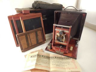 Vintage Conley Folding Camera Great Shape With Case Plates Jan 10 1908