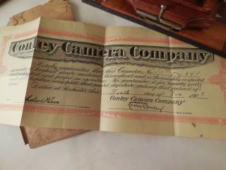 VINTAGE Conley Folding Camera Great shape With Case Plates Jan 10 1908 2