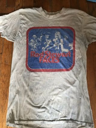 Vintage Rod Stewart & Faces Tshirt 1970s Rock n’ Roll Tee Shirt 2