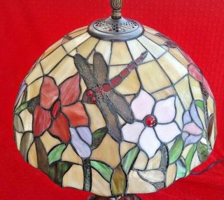 Vintage Dale Tiffany Table Lamp - Gorgeous - Bronze Dragonfly Pattern 2