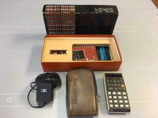 Vintage 1977 Hp - 22 Calculator Box - Case - Charger - Owner 