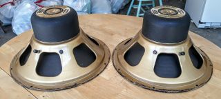Vintage Pair " Roger - Charles " 15 " Inch Whizzer Cone Speakers.  Look.  Read