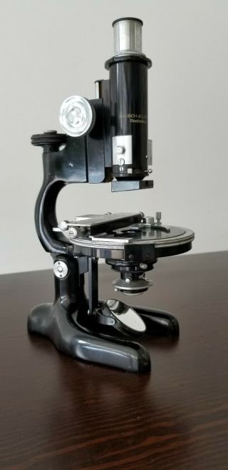 Vintage Bausch Lomb Polarizing Microscope With Rotating Stage