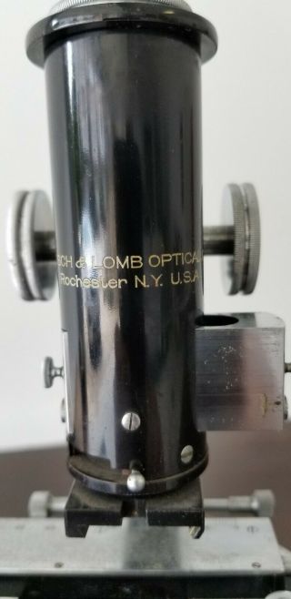 Vintage Bausch Lomb polarizing microscope with rotating stage 2