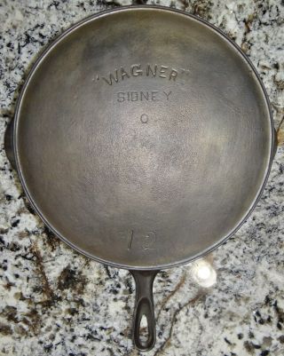 Wagner 12 Skillet Pan Heat Ring Large 13 " Cast Iron Vtg Antique Flat Cleaned