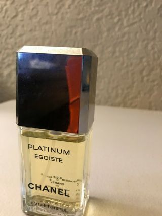 Chanel Platinum Egoiste 1.  7 Oz 50 Ml Edt Eau De Toilette Spray Embossed Vintage