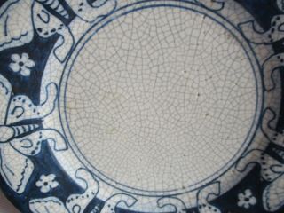 RARE,  Early & Dedham Pottery Arts & Crafts era MOTH plate: 3