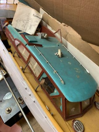 Vintage 1960 ' s R/C Model of Chris Craft Boat Sterling Boat Model 31” 4