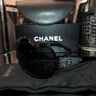 Chanel Sunglasses 4148 - B Limited Edition Swarovski Crystal Black Rare