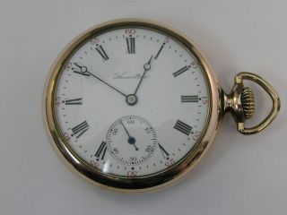 Vintage Hamilton Pocket Watch Cal 975 16 Size 49mm 17 Jewels 1911