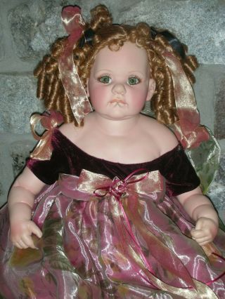 Nr Rare Fayzah Spanos Artist Vinyl Doll Tea Rose 25 " 147/300 2003 Toddler Doll