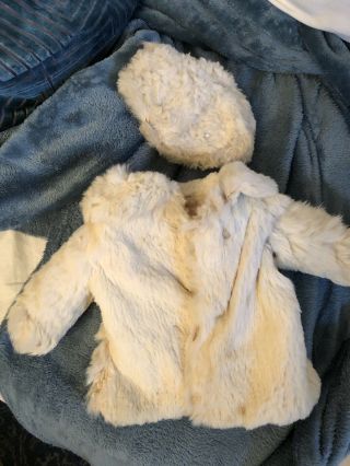 Vintage Ideal Tagged 1930’s Fur Doll Coat For 22” Composition Shirley Temple