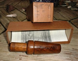 Vintage Tn Glynn Scobey Woodduck Duck Call Signed Box Papers 900