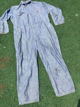 Vintage 50s 60s Bigmac Coveralls Size 48l Made In Usa Workwear