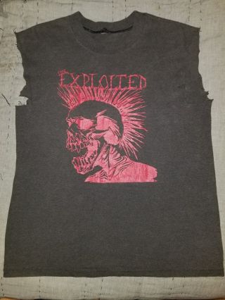 Vintage The Exploited 80s T - Shirt Thrash Metal Rare Med