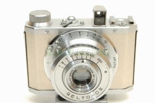 Gelto - D Iii Camera W/grimmel 3.  5/5cm Lens - In Goldy Finished,  Vintage 50 