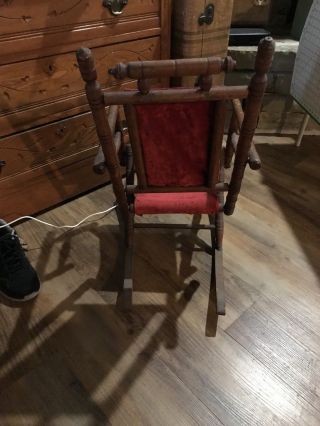 Antique/Vintage VictorIan Child Rocking Chair Carpet Rocker Hunzinger/East Lake 2
