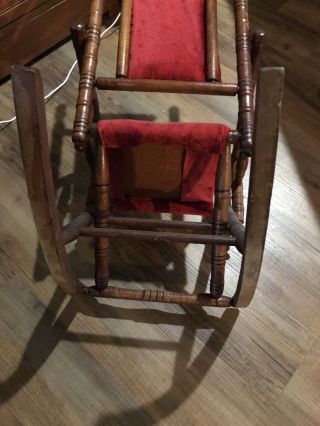 Antique/Vintage VictorIan Child Rocking Chair Carpet Rocker Hunzinger/East Lake 3