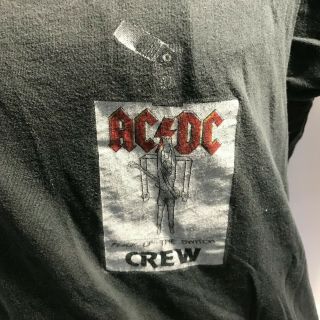 Vintage Ac/dc Flick Of The Switch Xl Local Crew Concert T Shirt Rare