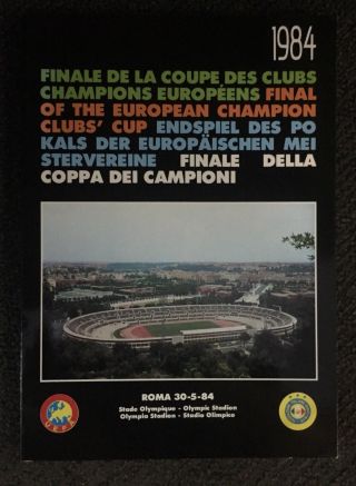 1984 European Cup Final: - Liverpool V Roma - Very Rare Black Edition.