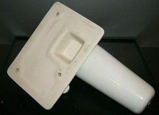 Vintage White Ceramic Wall Mount Curling Iron Holder and Hook 2