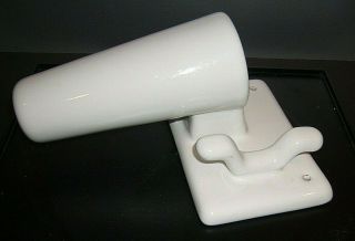 Vintage White Ceramic Wall Mount Curling Iron Holder and Hook 5