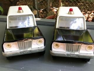 Vintage Mini Tonka Highway Patrol Sheriff Jeep Wagoneer Set Of Two