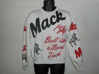 Vintage 80s 1988 Majestic Built Like A Mack Truck Sweatshirt Fits S/m