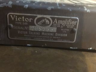 Vintage Victor 245 Tube Amplifier Re - 45 2
