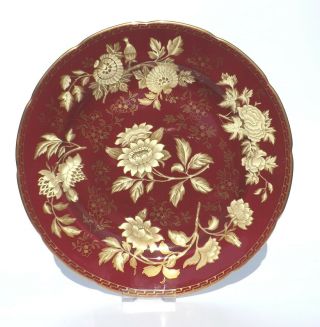 Vintage Wedgwood Porcelain Ruby Tonquin Pattern 11 " Dinner Plate - Lovely