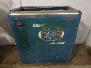 Vintage Pepsi Cola W/ Embossed Logo Vending Machine / Cooler - Ideal Brand Usa
