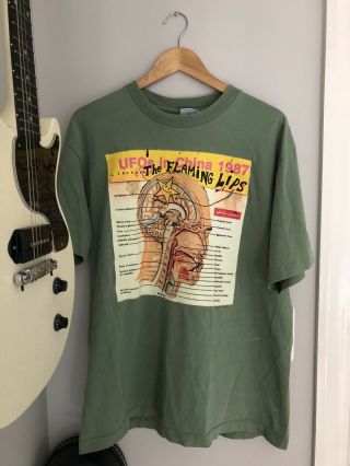Flaming Lips T - Shirt Vintage Concert Shirt 1994 Ufo’s In China 1990s