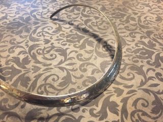 Vintage Sterling Silver Taxco Hand Stamped Etched Collar Choker Necklace 6