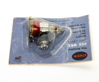 Vtg 1960s Cox Pee Wee.  020 Thimble - Drome Model Engine in Package NOS 3