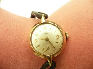 Vintage Ladies 9ct Gold Tudor For Rolex Wind Up Cocktail Watch In Fwo
