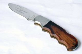 Vintage Rhino Tough Sharp Dependable Ebony Lockback Hunter Knife Seki Japan