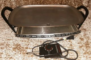 Vintage Farberware Electric Griddle With Controller Model 260 &