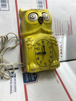 Rare - 60s Vintage - Electric - Owl Klock Clock - Not Rebuilt - Usa