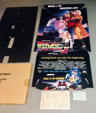 Back To The Future 2 Rare Complete Vintage 1989 Movie Home Video Large Standee